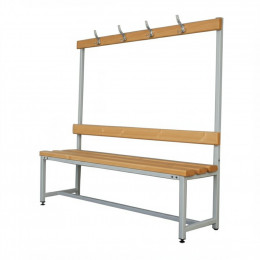 Скамейка с вешалкой для раздевалки 1 метр